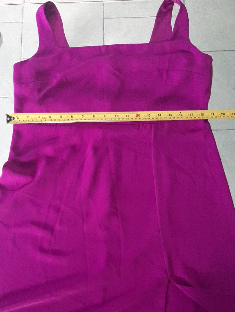 Ricki's💜True Purple Square-Neck Midi Dress with Side Slit Good Cond Sz 14 - Picture 10 of 11